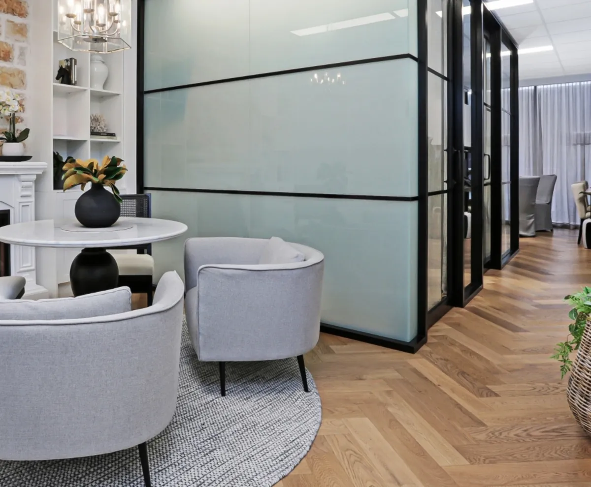 A meeting lounge at the Marvel Invest office